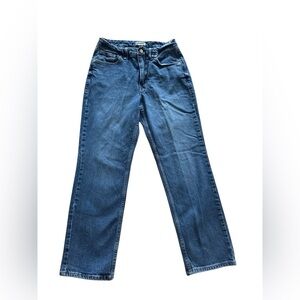 Good American Straight Leg Jeans — Medium Wash High Rise | Size 4 / 27